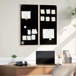 vidaXL Tableau noir Noir 80 x 1.4 x 80 cm Bois massif en pin