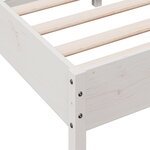vidaXL Cadre de lit sans matelas blanc 100x200 cm bois de pin massif