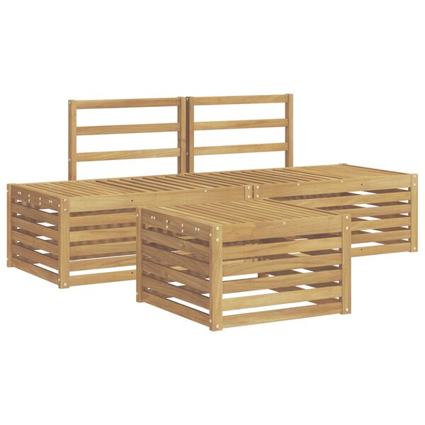 vidaXL Ensemble de canapés d'extérieur 4 Pièce Blanc