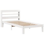 vidaXL Cadre de lit et tête de lit blanc 100x200 cm bois de pin massif