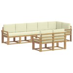 vidaXL Ensemble de canapés d'extérieur 8 pc Blanc et crème Polyester