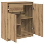 vidaXL Buffet avec tiroir chêne artisanal 71x35x84 cm bois ingénierie