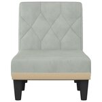vidaXL Chaise longue gris clair velours