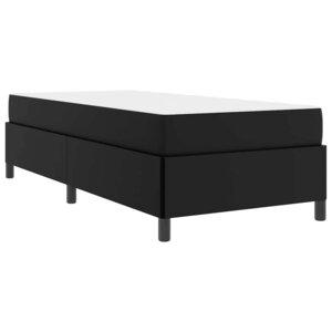 vidaXL Cadre de lit avec matelas Noir 100 x 200 cm Faux cuir