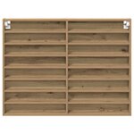 vidaXL Cabinet d'Affichage chêne artisanal 100 x 8.5 x 75 cm