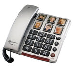 Amplicomms bigtel 40 plus - téléphone fixe senior filaire amplifié (+40db) gris