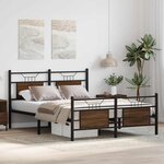 vidaXL Cadre de lit sans matelas chêne marron 140x200 cm