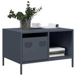 vidaXL Table basse anthracite 68 5x50x43 5 cm acier laminé à froid