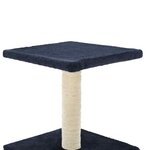 vidaXL Arbre à chat avec griffoir en sisal 55 cm Bleu foncé