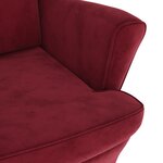 vidaXL Fauteuil rouge bordeaux velours