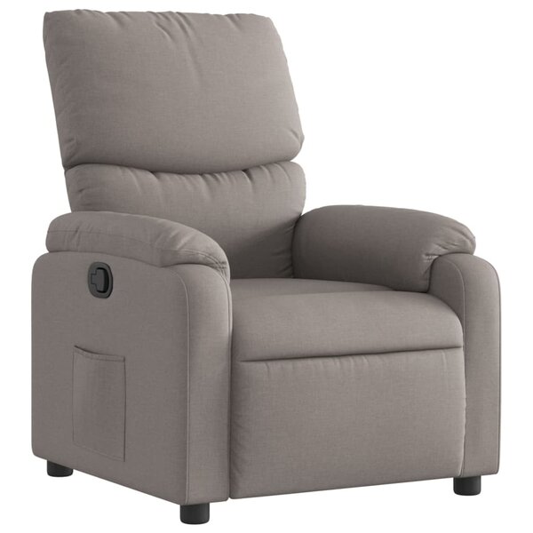 vidaXL Fauteuil inclinable Taupe Tissu