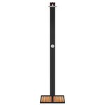 vidaXL Douche d'extérieur noir 50x55x224 cm résine tressée bois acacia