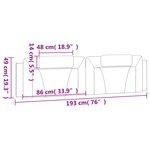 vidaXL Coussin de tête de lit noir 193 cm similicuir
