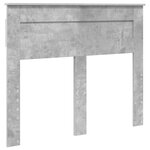 vidaXL Lit de Rangement Gris béton 135 x 190 cm Bois d'ingénierie