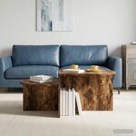 vidaXL Table basse Chêne fumé 100 x 50 x 40 cm Bois d'ingénierie