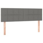 vidaXL Sommier à lattes de lit avec matelas Gris foncé 140x200cm Tissu