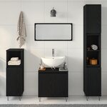 vidaXL Ensemble de mobilier de salle de bain 3 Pièces Chêne noir
