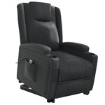 vidaXL Fauteuil Noir Similicuir