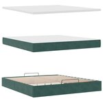 VidaXL Cadre de lit ottoman avec matelas vert foncé 180x200 cm velours