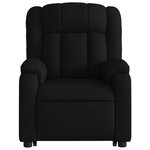vidaXL Fauteuil inclinable de massage électrique Noir Tissu
