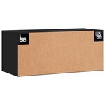 vidaXL Armoire murale noir 80x36 5x35 cm bois d'ingénierie