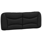 vidaXL Cadre de lit sans matelas Hvar noir et blanc 140x190 cm similicuir