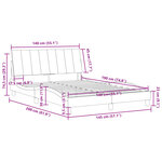 vidaXL Cadre de lit sans matelas Hanko noir 140x190 cm velours