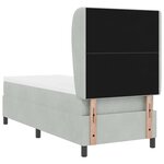 vidaXL Lit à ressorts avec matelas gris clair 80x200 cm en velours