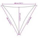 vidaXL Voile d'ombrage 160 g/m² triangulaire jaune 3x3x3 m PEHD