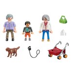 PLAYMOBIL 70990 - City Life Grands-parents avec petit-fils