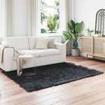 vidaXL Tapis en fausse Tafalla Noir 160 x 230 cm Polyester