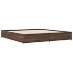 vidaXL Cadre de lit sans matelas chêne marron 200x200 cm