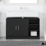 vidaXL Cabinet de Lavabo Chêne Noir 90x29x55 cm Bois d'Ingénierie