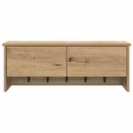 vidaXL Porte-manteau mural avec porte chêne artisanal 80 x 20 x 30 cm