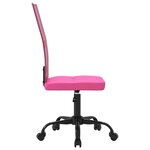 vidaXL Chaise de bureau réglable en hauteur rose tissu en maille