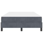 vidaXL Lit à ressorts avec matelas Gris foncé 120 x 190 cm tissu