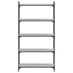 vidaXL Bibliothèque à 5 niveaux sonoma gris 80x30x154 cm