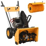 vidaXL Souffleuse à neige et balayeuse à essence 2 en 1 6 5 CH