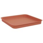 vidaXL Plateau carré à fleurs 24 pc Rouge brique 21 x 21 x 2 cm