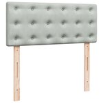 vidaXL Sommier à lattes de lit et matelas Gris clair 120x200cm Velours