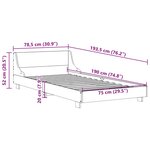 vidaXL Cadre de lit sans matelas 75x190 cm bois de pin massif