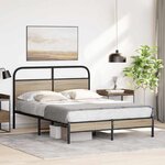 vidaXL Cadre de lit sans matelas 120x200 cm chêne fumé bois ingénierie