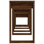 vidaXL Tables gigognes 3 Pièces Chêne marron Bois d'ingénierie