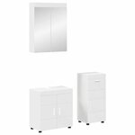 vidaXL Ensemble de mobilier de salle de bain avec tiroir TULUM Blanc