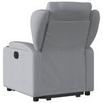 vidaXL Fauteuil inclinable Gris clair Tissu