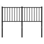 vidaXL Tête de lit de remplacement métal noir 120 cm