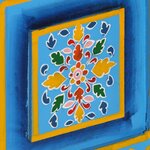 vidaXL Buffet Bois massif de manguier Peinture manuelle turquoise