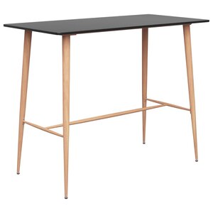 vidaXL Table de bar Noir 120x60x105 cm