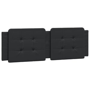 vidaXL Coussin de tête de lit Zadar noir 160 cm similicuir