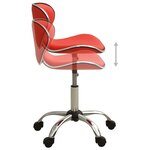 Chaise fauteuil siège de bureau informatique étude similicuir rouge 02_0024061